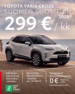 Toyota Yaris Cross on Suomen suosituin automalli 2025 - eikä suotta
